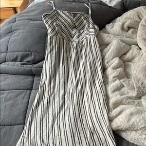 Caution To The Wind Black and White Sleeveless Maxi Dress